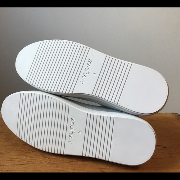 J Slides Nyle Platform Slip On White Sneaker - Picture 3 of 7